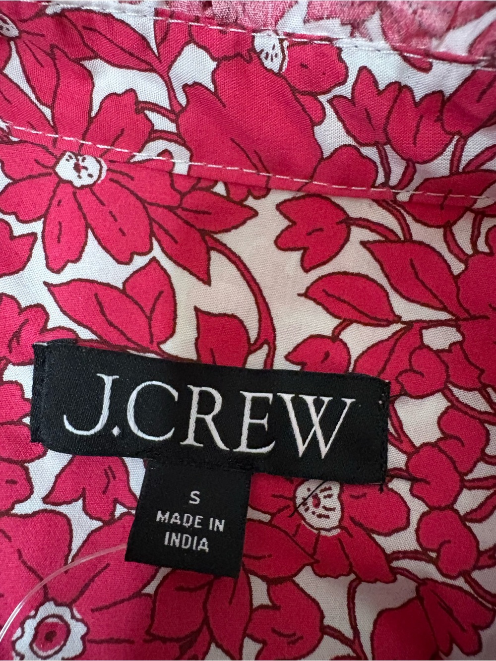 J. Crew Pink Floral Blouse